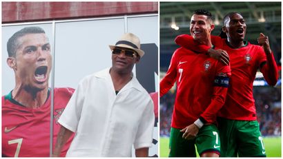 Frank Leao, Cristiano Ronaldo, and Rafael Leao (©Screenshot/YouTube/Frank Leao/Gallo Images)
