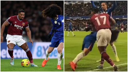 Traore and Cucurella during their recent encounter at Stamford Bridge (©Justin Setterfield/Getty Images/)