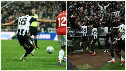 Goal and celebration for Newcastle (©Gallo Images)