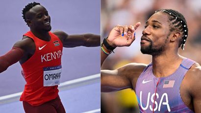 Omanyala and Lyles © AFP