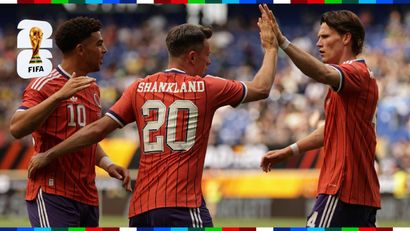 McTominay with his Scotland teammates in the last friendly ahead of the WC (©Adam Hunger/Getty Images)