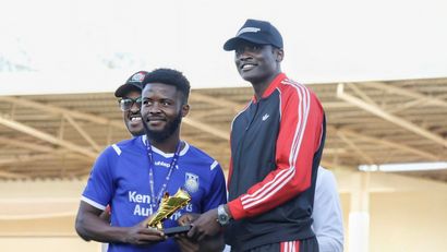 Amza Moubarack and Michael Olunga © Gas Isaac