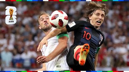 Harry Kane and Luka Modric in action in the 2018 World Cup semi-final. Tonight, the two captains will meet again (©Ryan Pierse/Getty Images)