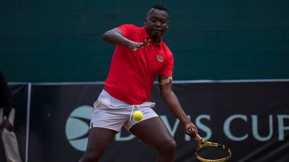 Ismael Changawa in action ©Tennis Kenya