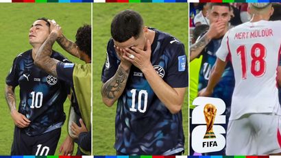 Almiron's reaction following a red card (©Getty images/X/Rodri_velis)