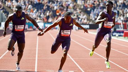 Ferdinand Omanyala in action on Sunday ©Getty Images