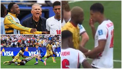 Lots of controversies during the Ghana vs England tie, including Bellingham covering his mouth (©Gallo images/X/Getty images)