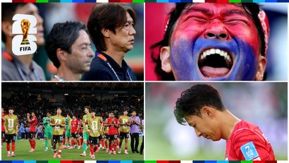 South Korean coach, players, Heung-min Son and the fans exasperated (©Getty images)