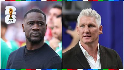 Emerse Fae and Bastian Schweinsteiger (©Getty images)
