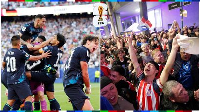 Paraguay celebrating big victory (©Getty Images/Gallo Images)