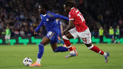 Jeremy Monga (left) in action for Leicester (©Michael Regan/Getty Images)