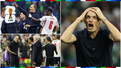 Tuchel's reactions to some of the referee's decisions during the Mexico tie (©Getty images)