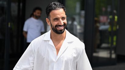Ruben Amorim upon arriving in Milan (©AFP)