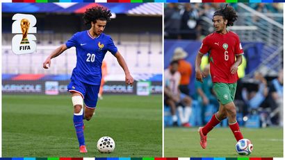 Ayyoub Bouaddi in action for France U-21 in March and for Morocco in June (©Gallo Images)
