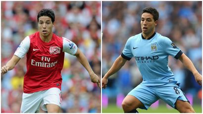 Nasri played for both Arsenal and Man City (©Getty images)