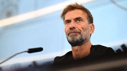Jurgen Klopp during the press conference (©Christian Kaspar-Bartke/Getty Images)