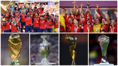 Spain national teams and their trophies (©Getty Images/Gallo Images)