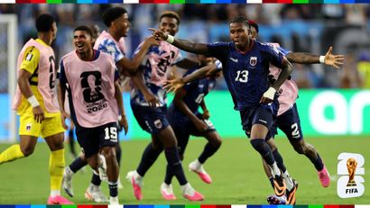 Lopes Cabral celebrates his banger against Argentina (©Michael Reaves/Getty Images)