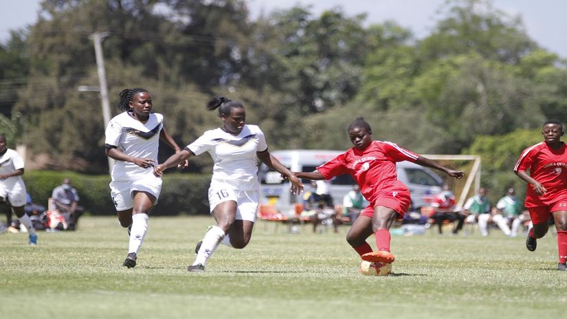 Thika Queens vs Ulinzi Starlets in action: Photo courtesy 