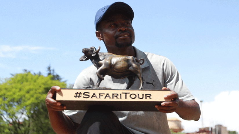 Golf Park's David Wakhu after winning the Sigona leg of the ongoing 2020/21 Safari Tour: Photo courtesy