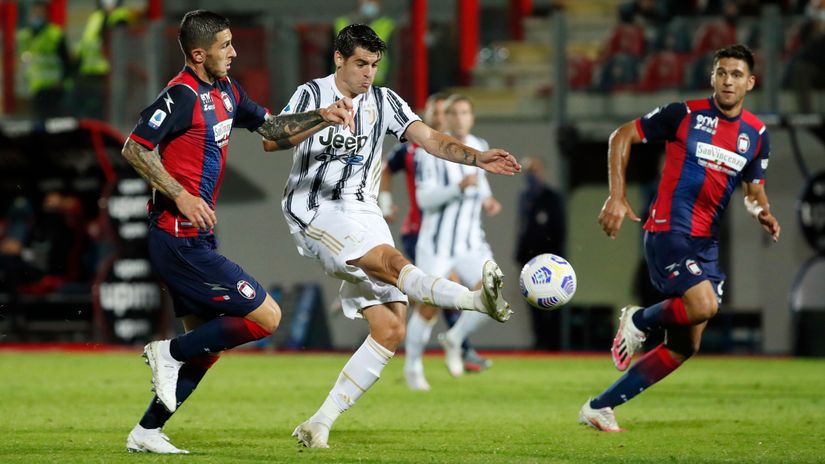 Juventus will be without Alvaro Morata, who scored their only goal in Crotone (©Reuters)