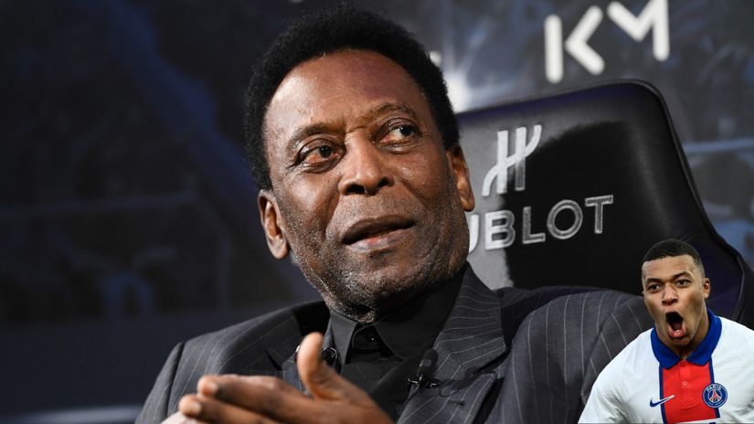 Pele and Mbappe (©AFP)