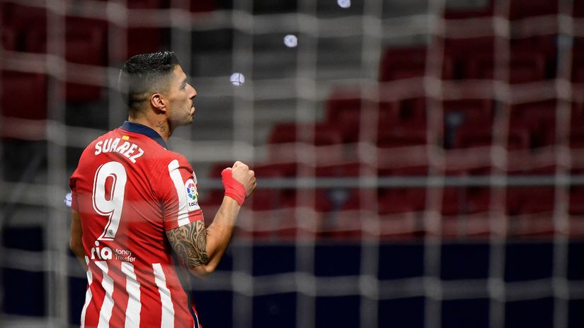 Luis Suarez tonight (©AFP)