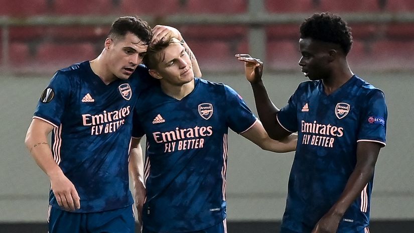 The Gunners celebrate again (©AFP)