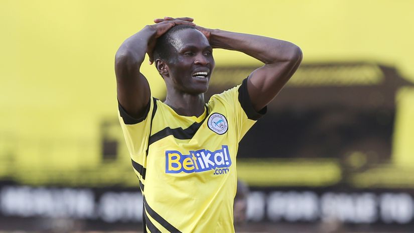 Umaru Kasuma reacts after missing a scoring opportunity © mozzartsport