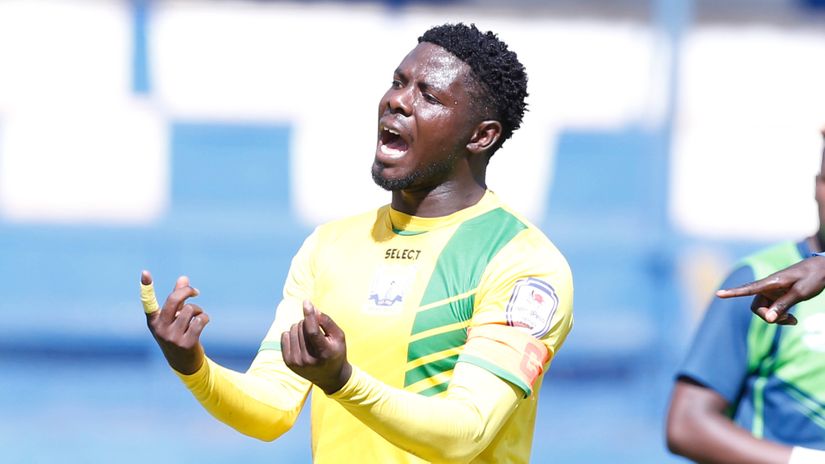 Allan Wanga reacts in a past match ©mozzartsport