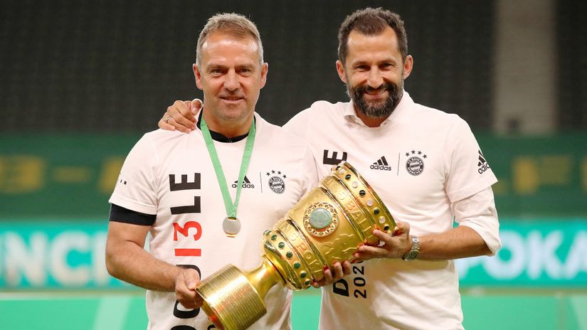 Not the best of friends: Hansi Flick and Hasan Salihamidzic (©AFP)