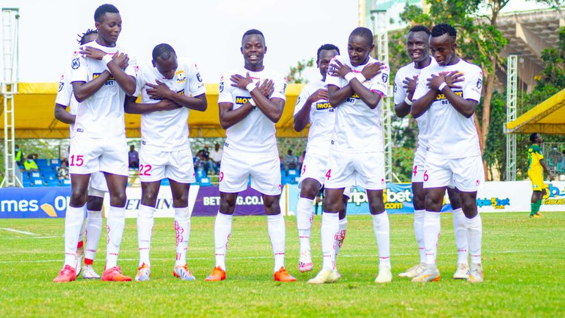 Kakamega Homeboyz players celebrating © Mozzart Sport