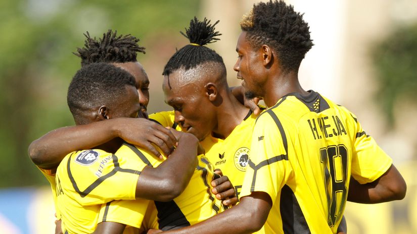 Tusker players celebrate in a recent match©mozzartsport
