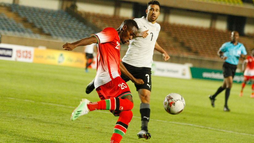 Daniel Sakari in action against Egypt © Mozzart Sport