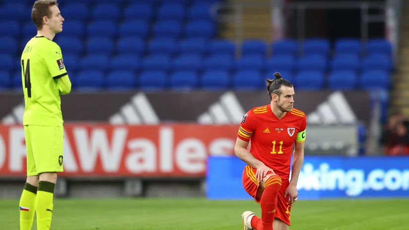 Gareth Bale before the match against the Czech Republic (©Michael Steele/Getty Images)
