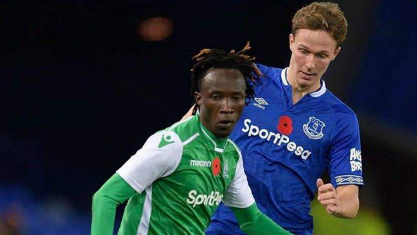 Shafik Batambuze in action against Everton©courtesy