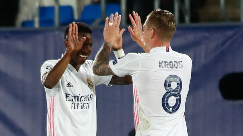 Deadly duo: Vinicius Junior and Toni Kroos (©AFP)
