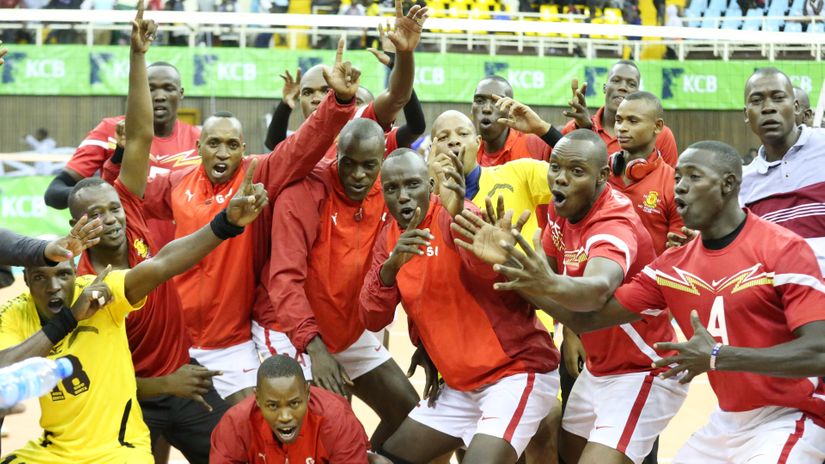 GSU celebrate victory against arch-rivals Kenya Prisons in the 2018 playoffs 