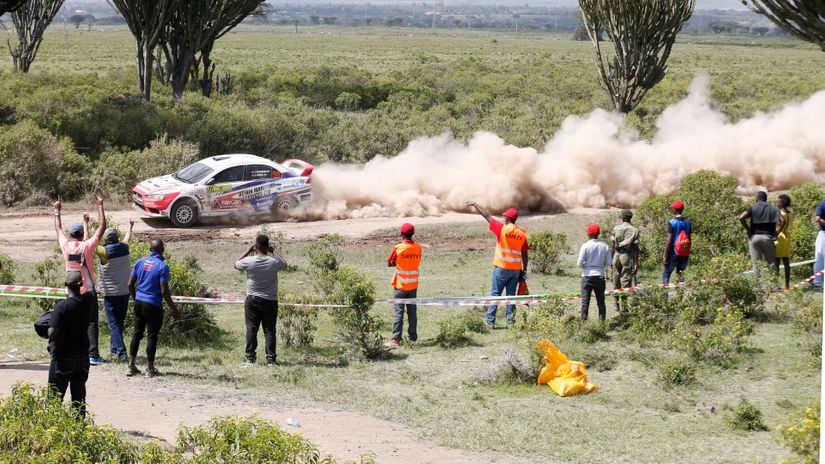 Fans follow action during the 2019 FIA African Rally championship at Kedong Ranch in Naivasha