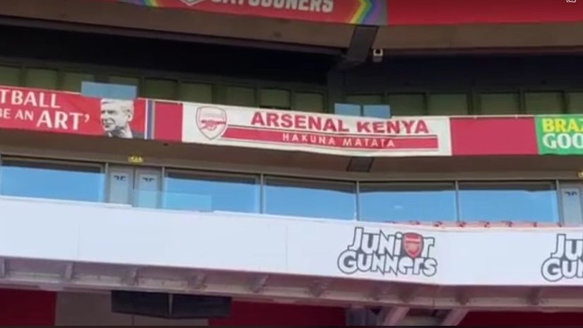 Arsenal Kenya banner (©Mozzart Sport Kenya)