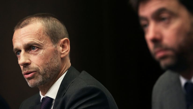 Ceferin and Agnelli (©REUTERS/Francois Walschaerts)