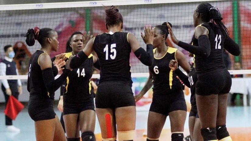 Kenya Prisons celebrate a point against CS Sfaxien ©Courtesy