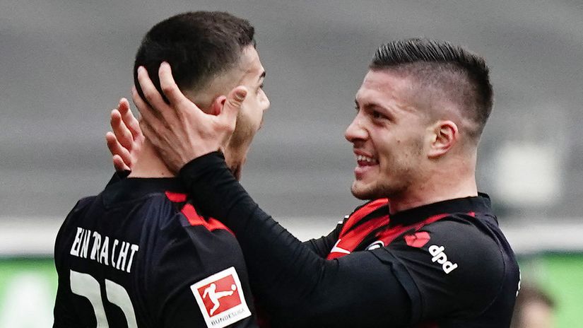 Andre Silva and Luka Jovic at Eintracht (©AFP)
