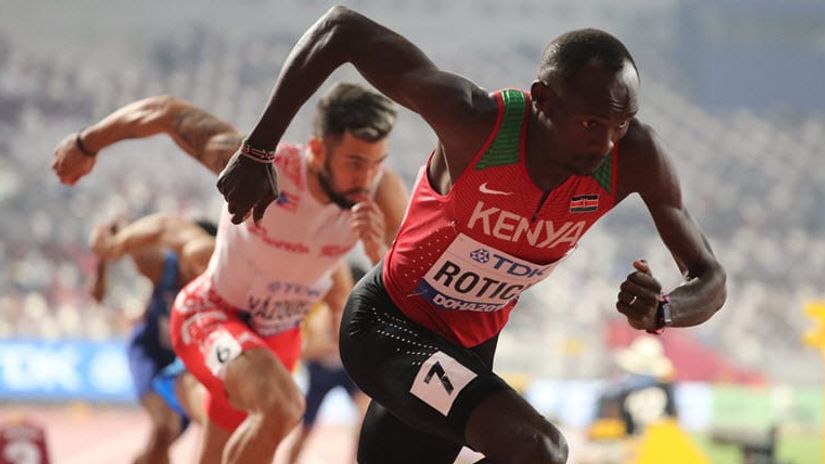Ferguson Rotich in action at the world relays: Photo courtesy