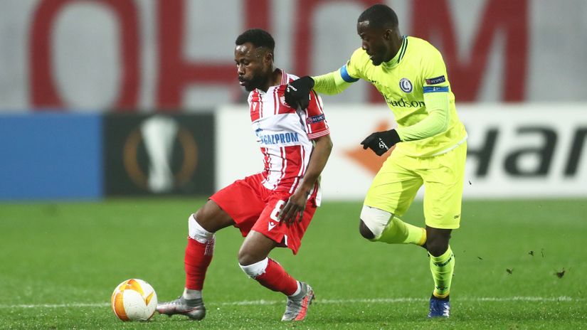 Guelor Kanga in action for Red Star (©REUTERS/Marko Djurica)