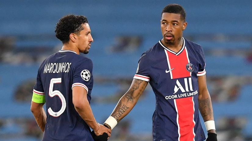 It's a bumpy season for Marquinhos and Presnel Kimpembe (©AFP)