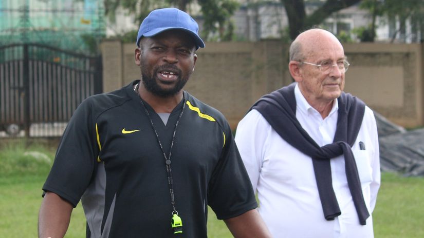 Frank Ouna and Bob Munro © Mathare United