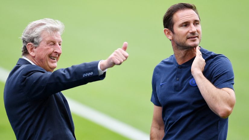 Present and future: Roy Hodgson and Frank Lampard (©AFP)