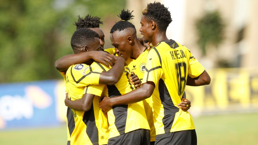 Tusker players celebrate after scoring a goal © Mozzart Sport