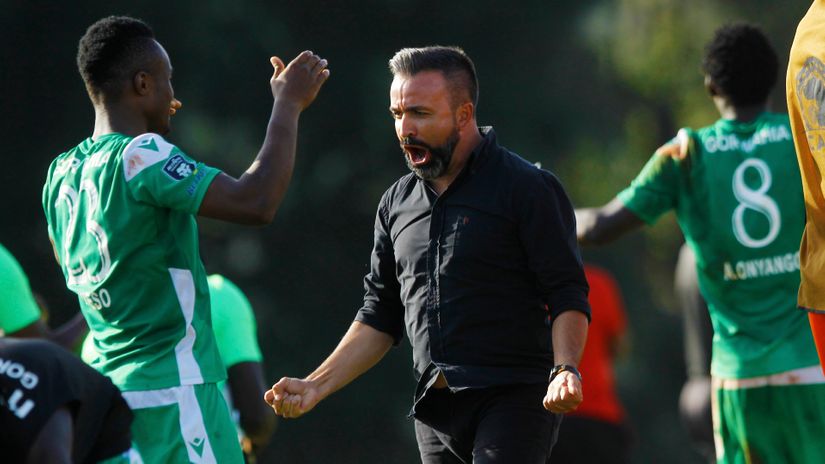 Vaz Pinto celebrates Gor's goal against Wazito © Mozzart Sport
